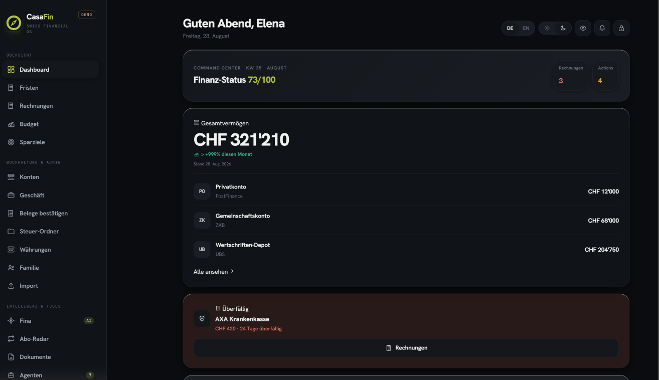 CasaFin Dashboard